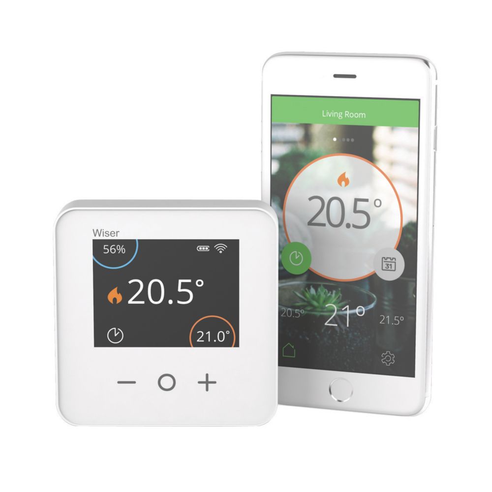 Drayton Wiser Wireless Heating u0026 Hot Water 3-Channel Thermostat Control Kit  White - Screwfix