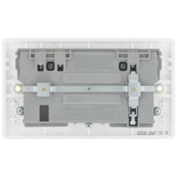 LAP  13A 2-Gang SP Switched Socket + 3.1A 15.5W 2-Outlet Type A USB Charger White
