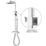 Aqualisa Sierra Safe Touch Rear-Fed Exposed Chrome Thermostatic Bar Diverter Mixer Shower