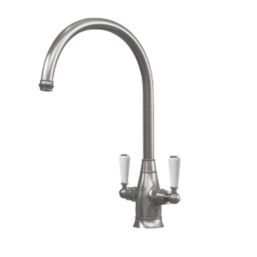 ETAL Oswald Dual Lever Kitchen Mixer Pewter