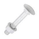 Timco Exterior Carriage Bolts Carbon Steel Organic Silver Coating M12 x 75mm 10 Pack