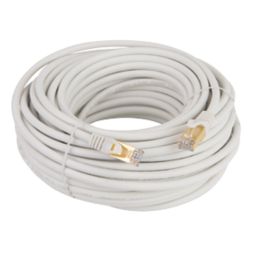Labgear White Shielded RJ45 Cat 7 Ethernet Patch Lead 20m