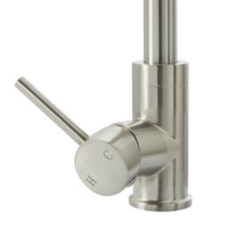 Highlife Bathrooms Eco Single Lever Sink Mixer Brushed Steel