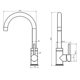 Highlife Bathrooms Eco Single Lever Sink Mixer Brushed Steel