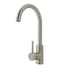Highlife Bathrooms Eco Single Lever Sink Mixer Brushed Steel