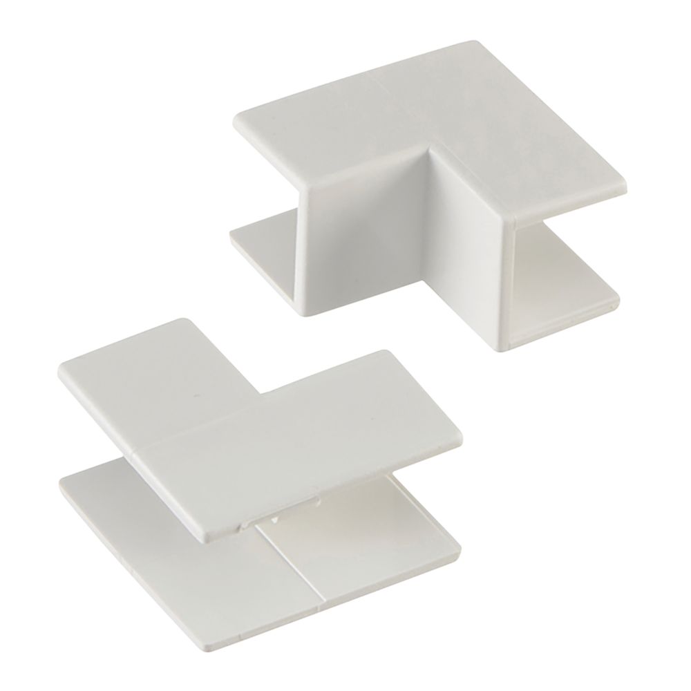 Deta TTE Internal Trunking Angles 16mm x 16mm 2 Pack Screwfix