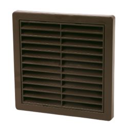 Manrose Fixed Louvre  Vent Brown 125mm x 125mm