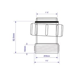 McAlpine S12A-2 BSP Straight Coupling White 32mm x 50mm