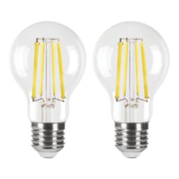 LAP  E27 A60 LED Light Bulb Clear 806lm 3.8W 2 Pack