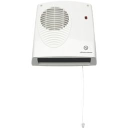 Wall mounted outlet fan heater