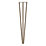 Rothley 3-Pin Hairpin Worktop Leg Antique Brass 710mm