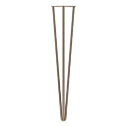 Rothley 3-Pin Hairpin Worktop Leg Antique Brass 710mm