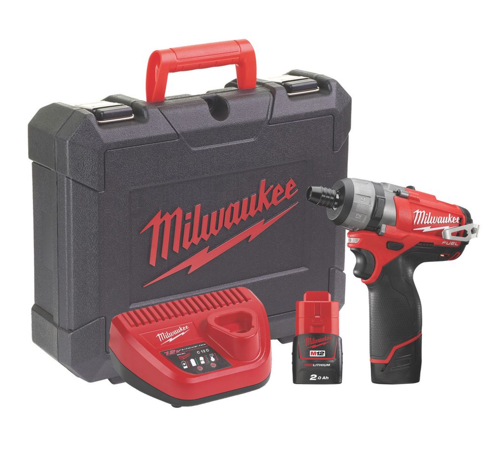 Milwaukee M12CD202C 12V 2 x 2.0Ah LiIon RedLithium Brushless Cordless