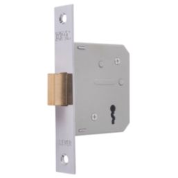 ERA  3 Lever Chrome Effect Mortice Deadlock 64mm Case - 44mm Backset