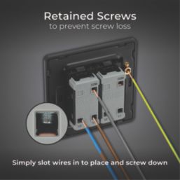 British General Evolve 20A 16AX 2-Gang 2-Way Light Switch  Satin Brass