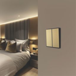 British General Evolve 20A 16AX 2-Gang 2-Way Light Switch  Satin Brass