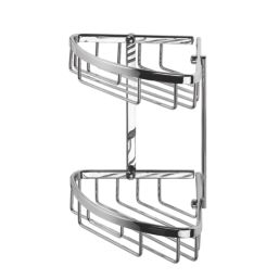 Croydex  2-Tier Corner Basket Chrome