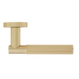 Eclipse Insignia Premium Fire Rated Linear Lever On Rose Door Handle Pair Satin Brass 1 Pair