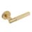 Eclipse Insignia Premium Fire Rated Linear Lever On Rose Door Handle Pair Satin Brass 1 Pair