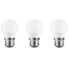 LAP  B22 Mini Globe LED Light Bulb  250lm 2.2W 3 Pack