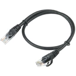 Philex Black Unshielded RJ45 Cat 6 Ethernet Cables 0.5m 10 Pack