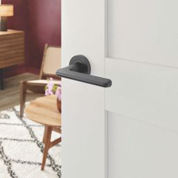 Cooke & Lewis Izenah Lever on Rose Door Handles Pair Titanium