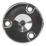 Essentials Rail Centre Bracket Brushed Nickel 25mm