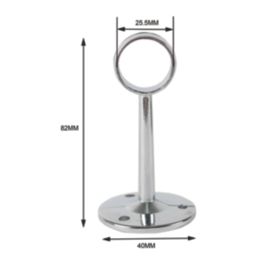 Essentials Rail Centre Bracket Brushed Nickel 25mm