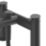 Swirl Bonda Black 192mm Deck Mounted Dual Control Manual Shower Mixer Tap