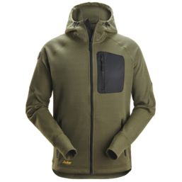 Snickers 8041 FlexiWork Hoodie Khaki Green Large 43" Chest