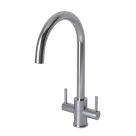 ETAL Dart Twin Lever Kitchen Mixer Tap Polished Chrome