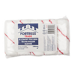 Fortress Trade  Short Pile Roller Sleeves Gloss 4" x 38mm 5 Pack