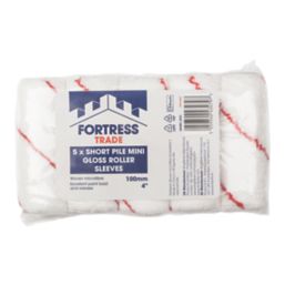 Fortress Trade  Short Pile Roller Sleeves Gloss 4" x 38mm 5 Pack