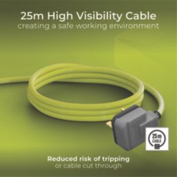 PRO XT OMU2513 13A 4-Gang 25m  Cable Reel 240V