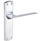 Smith & Locke Marloes Fire Rated Lever Lock Door Handle Pair Polished Chrome