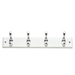 Hardware Solutions 4-Hook Rail White 450mm x 70mm