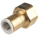 Flomasta  Brass Push-Fit Adapting Female Coupler Pipe Fitting Adaptor 15mm x 3/4"