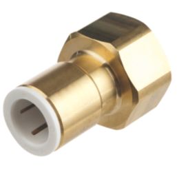 Flomasta  Brass Push-Fit Adapting Female Coupler Pipe Fitting Adaptor 15mm x 3/4"