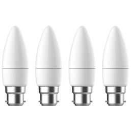 LAP  B22 Candle LED Light Bulb  470lm 4.2W 4 Pack