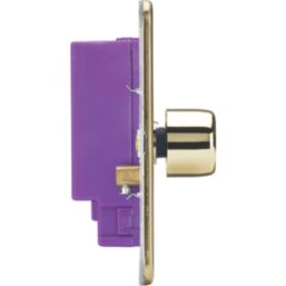 Knightsbridge  4-Gang 2-Way LED Intelligent Dimmer Switch  Polished Brass