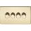 Knightsbridge  4-Gang 2-Way LED Intelligent Dimmer Switch  Polished Brass