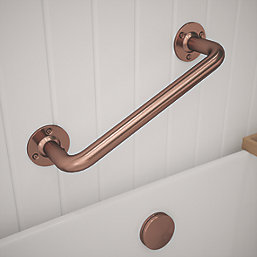 Rothley Angled Household Grab Rail Antique Copper 305mm