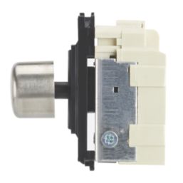 Contactum  2-Way LED Grid Dimmer Switch Brushed Steel with Black Inserts