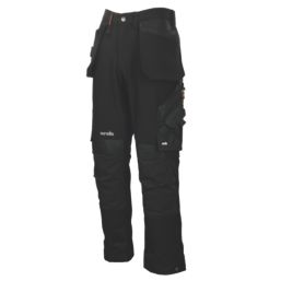 Scruffs Pro Flex Plus Holster Work Trousers Black 28" W 32" L