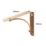 Essentials Arc  Shelf Brackets Brushed Brass 230mm x 180m 4 Pack