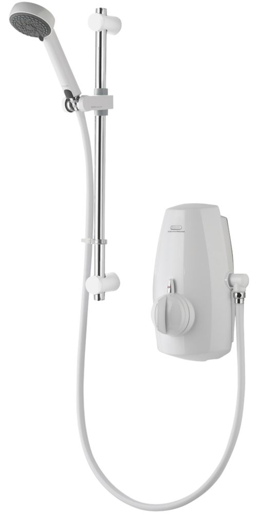 Aqualisa Aquastream GravityPumped White Thermostatic Power Shower