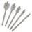 Hex Shank  Flat Wood Drill Bit Set 5 Pcs