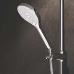 Aqualisa Optic Q HP/Combi Rear-Fed Chrome Thermostatic Single Outlet Smart Shower with Adjustable Head