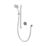 Aqualisa Optic Q HP/Combi Rear-Fed Chrome Thermostatic Single Outlet Smart Shower with Adjustable Head