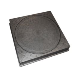 FloPlast Push-Fit Square Frame & Chamber Cover 450mm